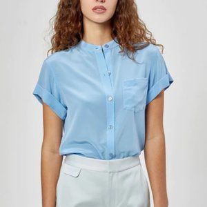 Equipment Narses Silk Shirt, Garconne Blue (S)